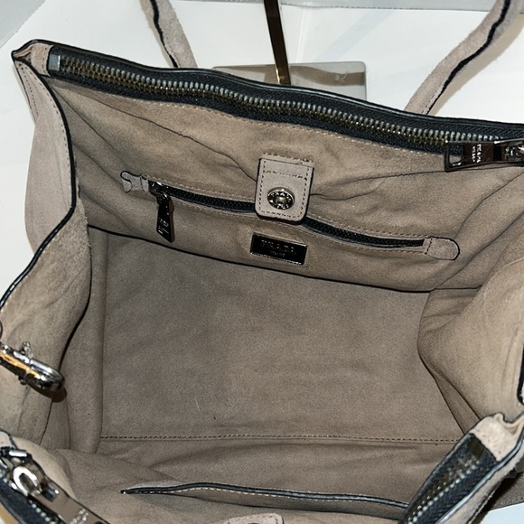 PRADA Suede Double Zipper Tote / Crossbody Bag - Picture 5 of 9